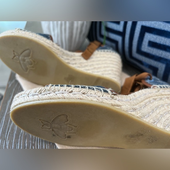 AUTHENTIC  GUCCI JUTE  DESIGNER WEDGE  ESPADRILLE - Picture 5 of 8